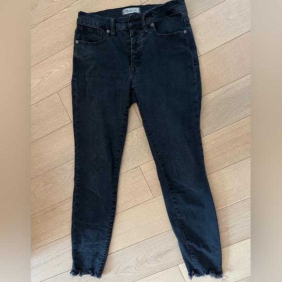 Madewell high rise 9” skinny, faded black jeans, size 28 - Picture 2 of 7